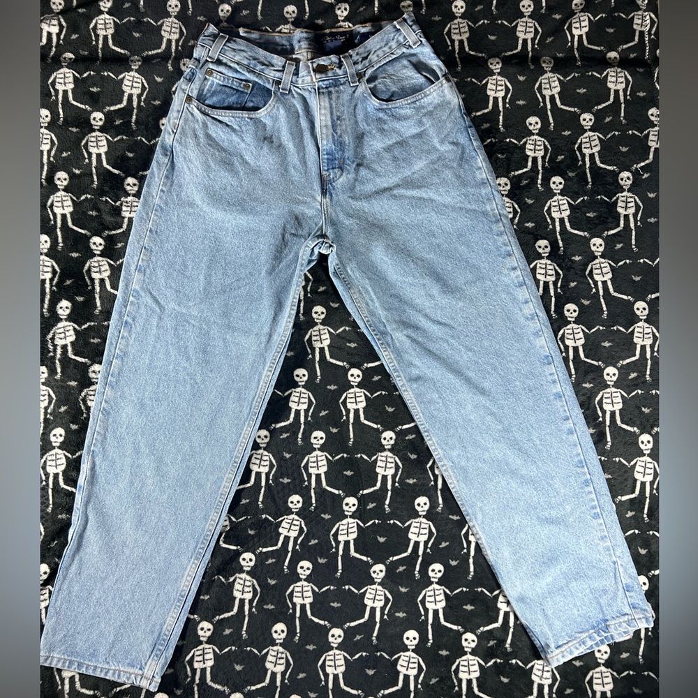 Vintage - Eddie Bauer - Loose-Fit Jeans - Light Blue Wash - Made in USA - 31x30